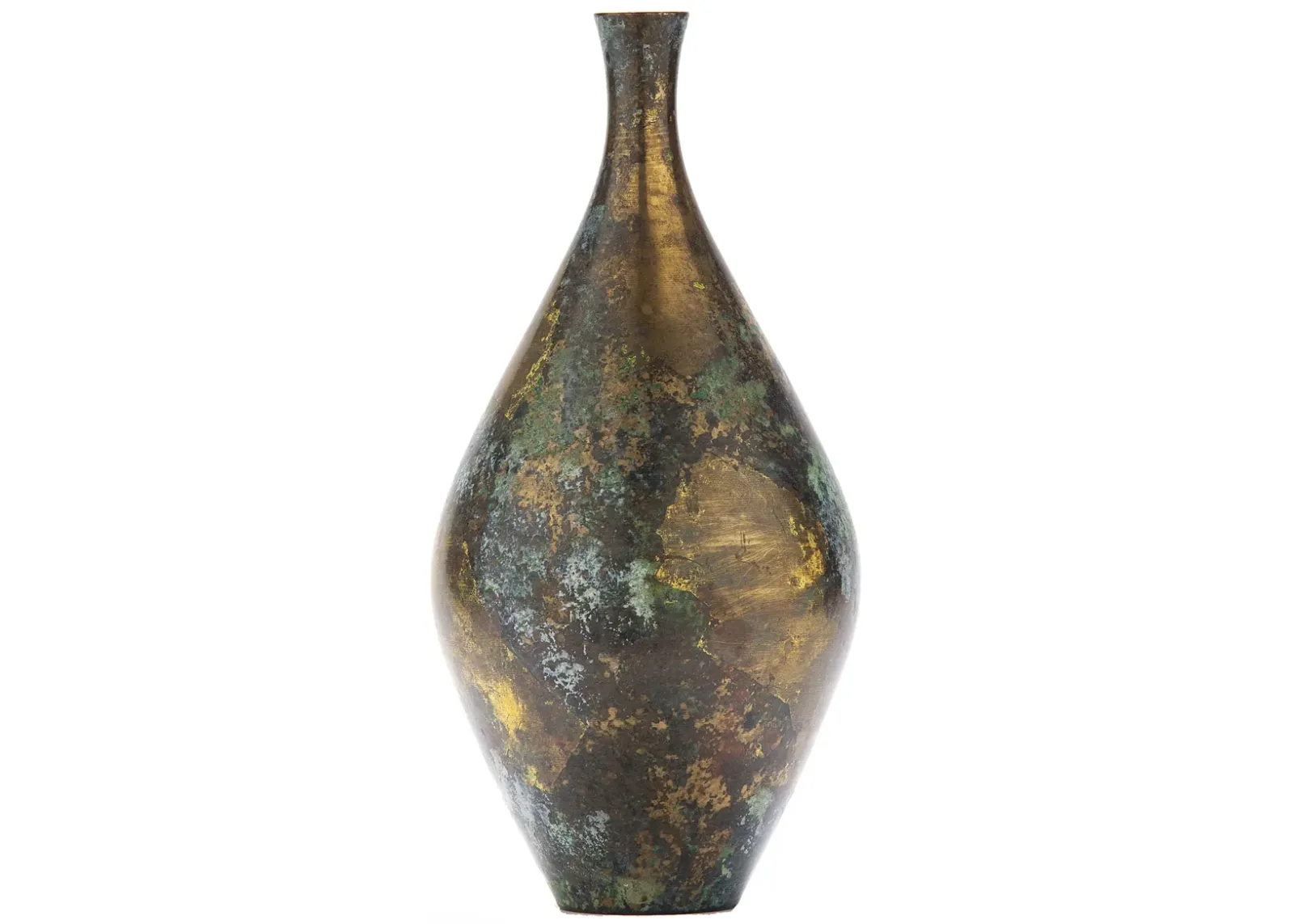 Midcentury Japanese Bronze Bud Vase - Fleur de Lex Antiques - Brown