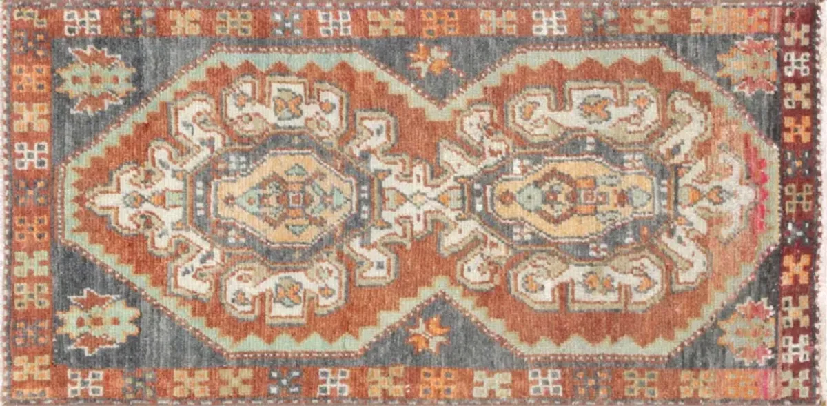 1960s Turkish Oushak Yastic - 1'7"x3'1" - Nalbandian - Red