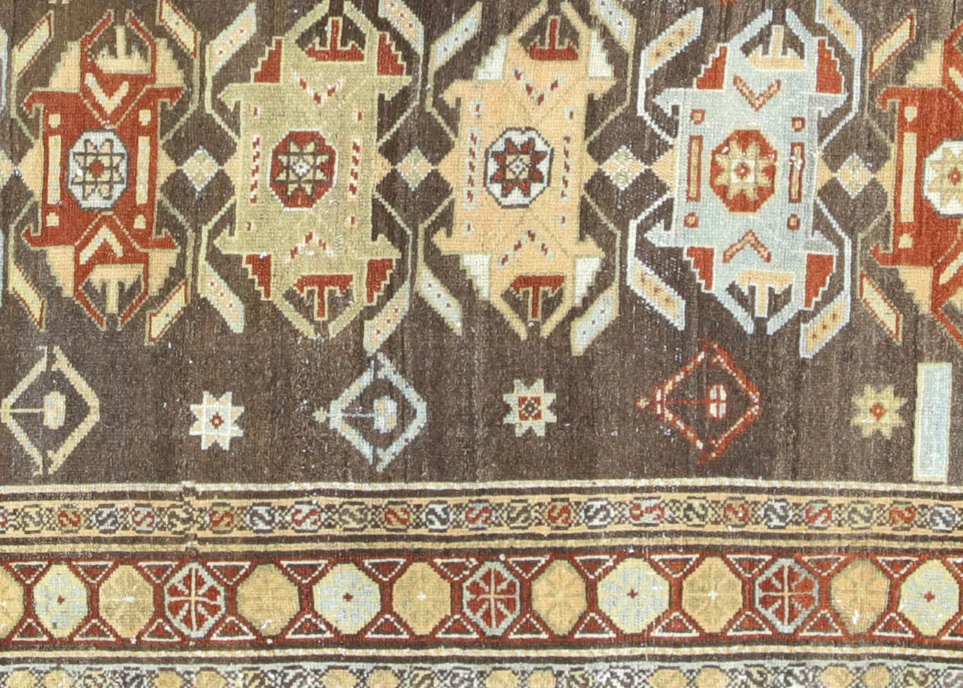 1940s Persian Melayer Runner - 3'3"x10'8" - Nalbandian - brown