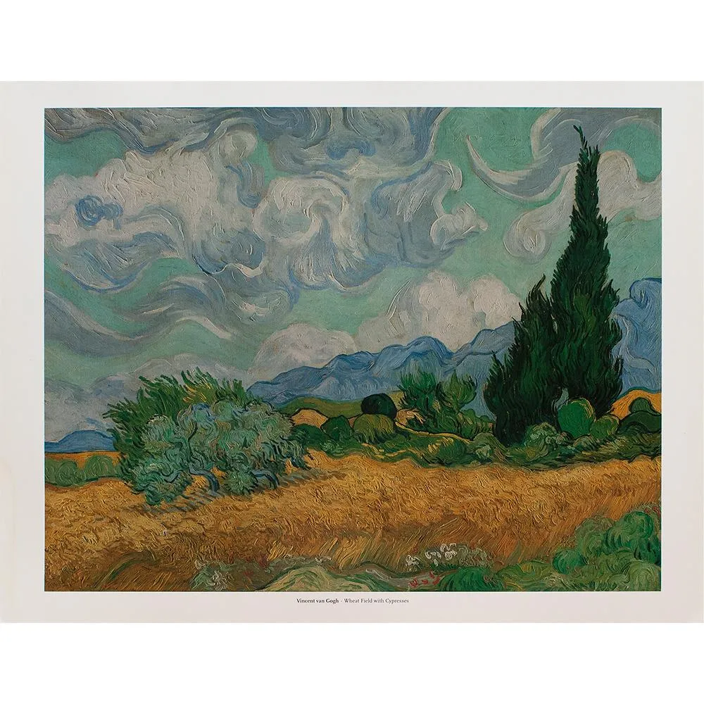 Van Gogh "Wheat Field With Cypresses" - Blue