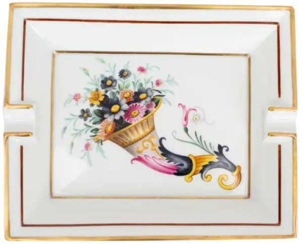 Hermès Vintage Ashtray Cornucopia Flower - Vintage Lux - White