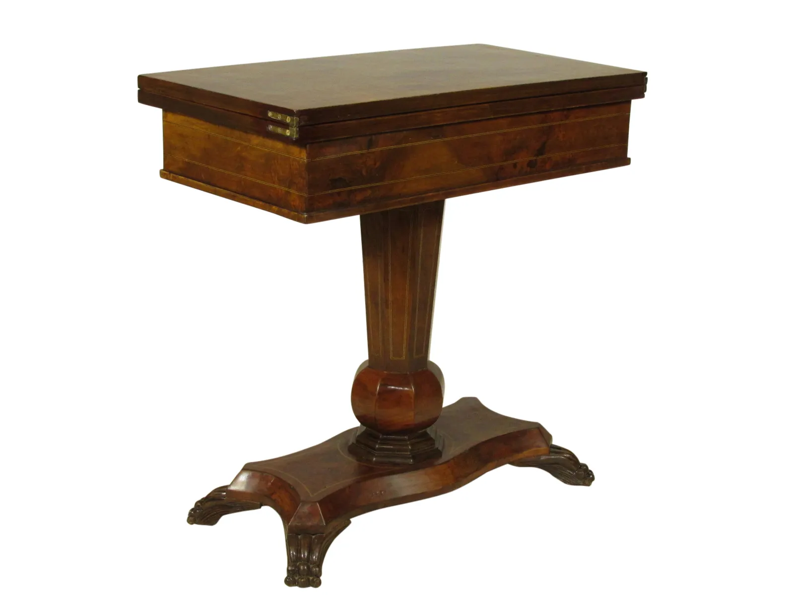 Italian Inlaid Game Table - The Barn at 17 Antiques - Brown