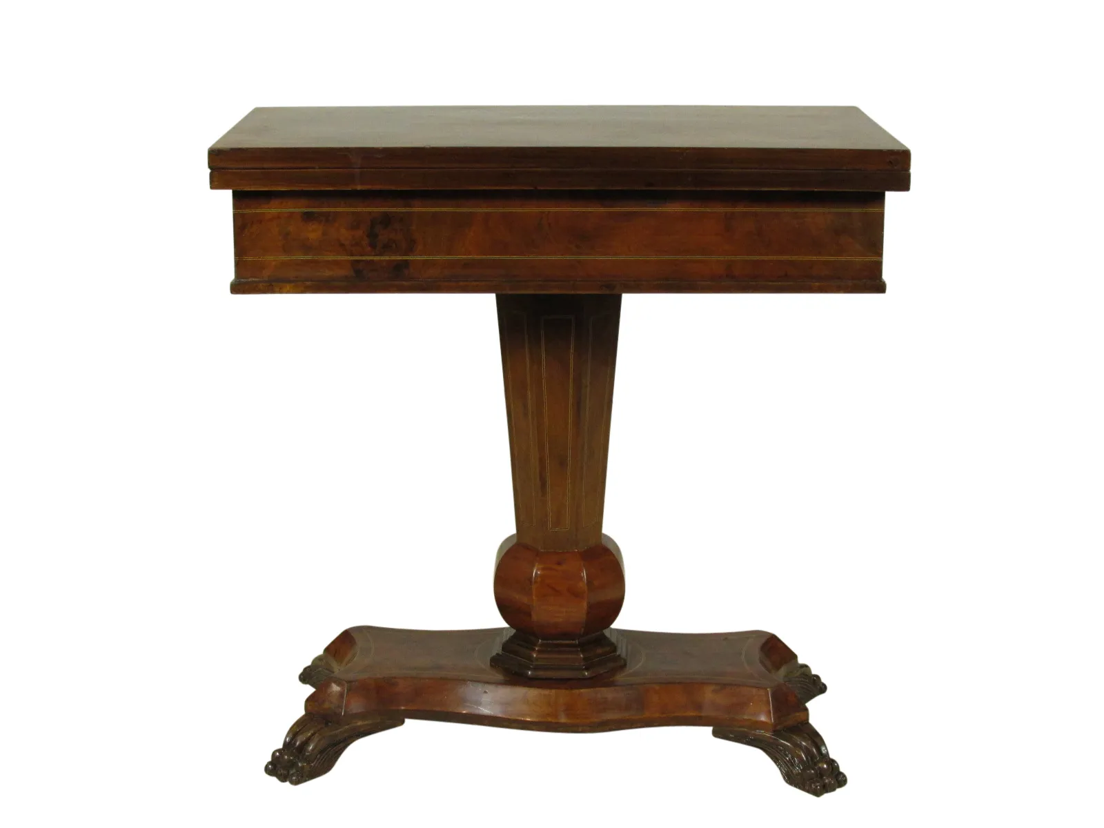 Italian Inlaid Game Table - The Barn at 17 Antiques - Brown