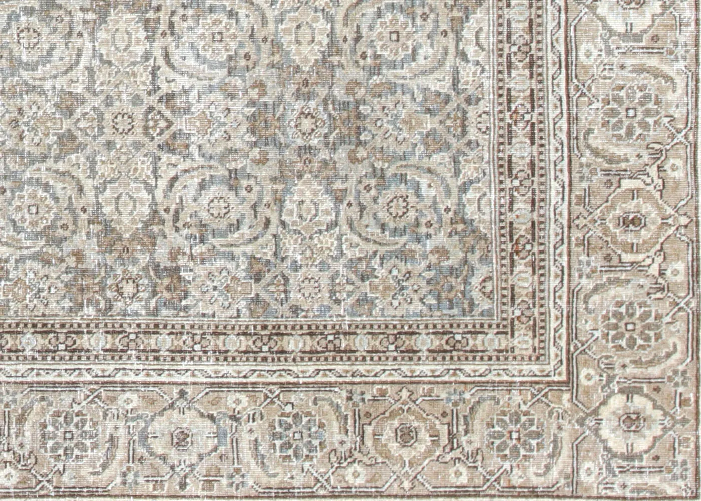 1940s Persian Tabriz Carpet - 6'9" x 10' - Nalbandian - Beige