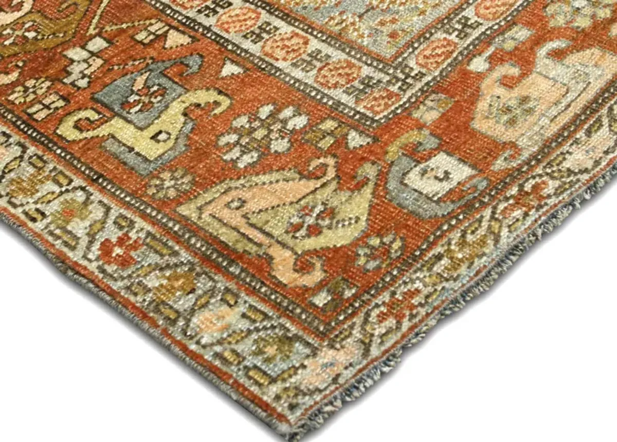 1960s Persian Bidjar Runner 3'5" x 14'6" - Nalbandian - Beige