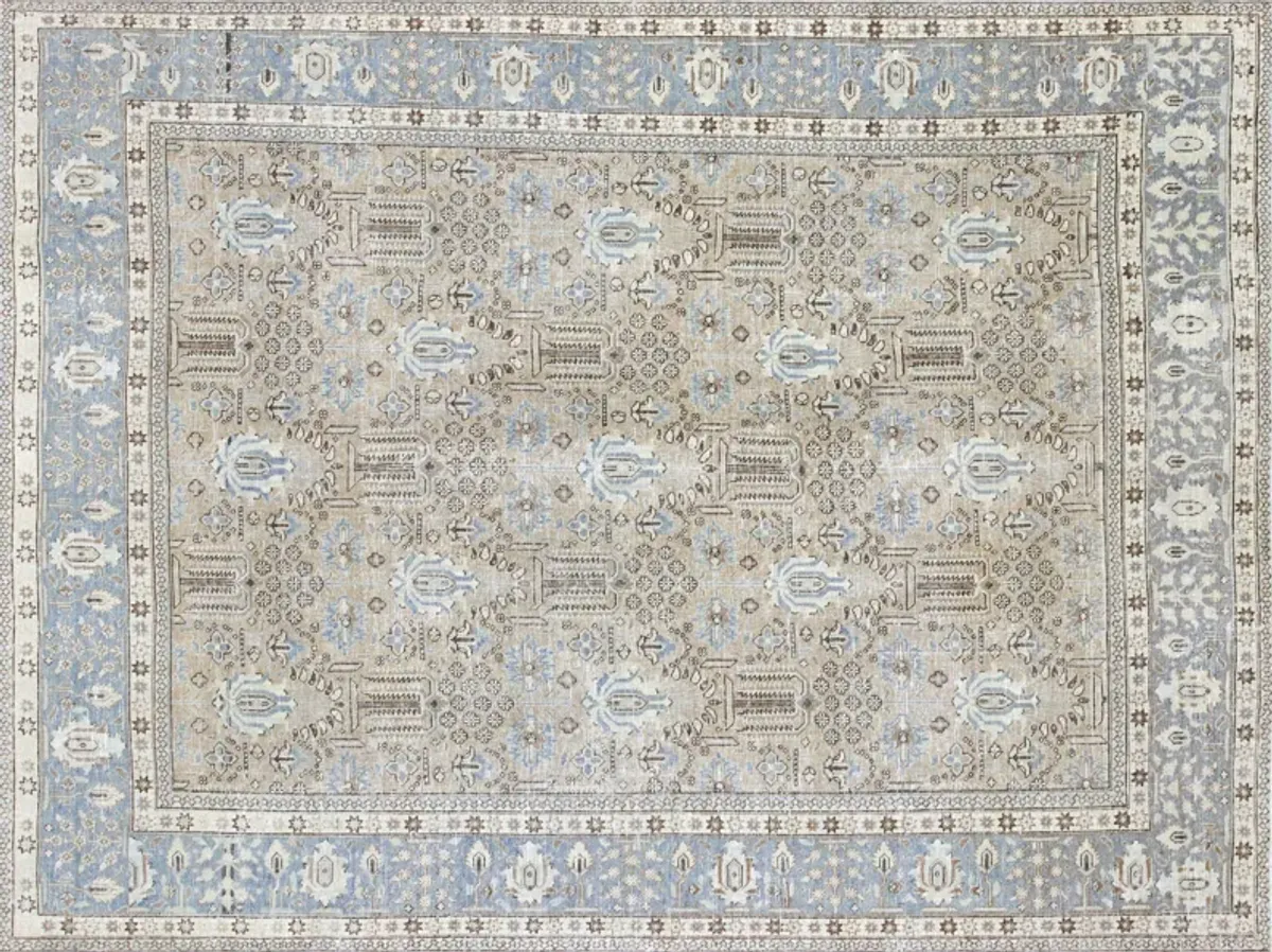 1940s Persian Tabriz Rug - 7'3" x 9'9" - Nalbandian - Gray - Gray