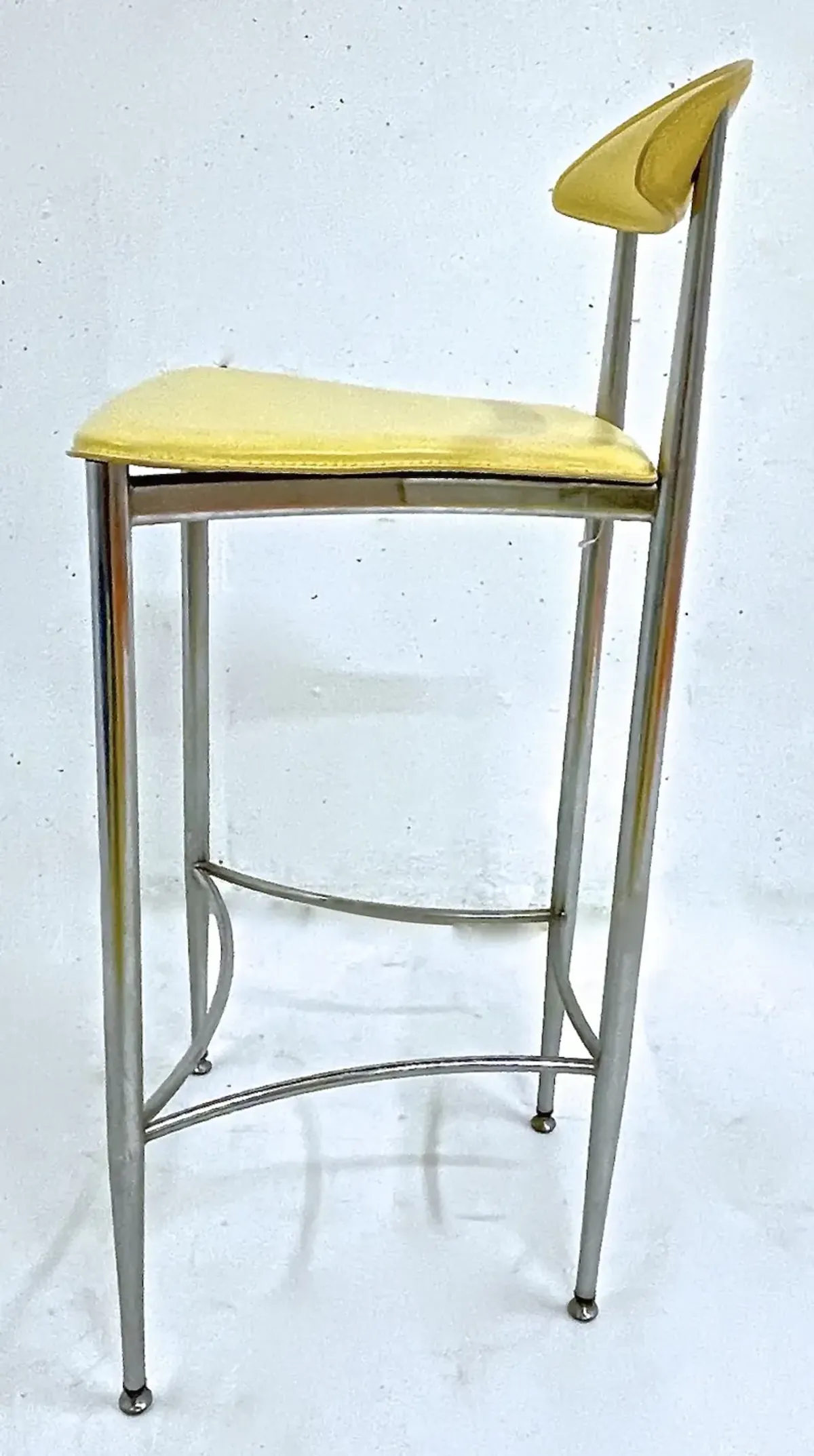 Italian Aper MCM Leather Barstool - Vermilion Designs - Yellow