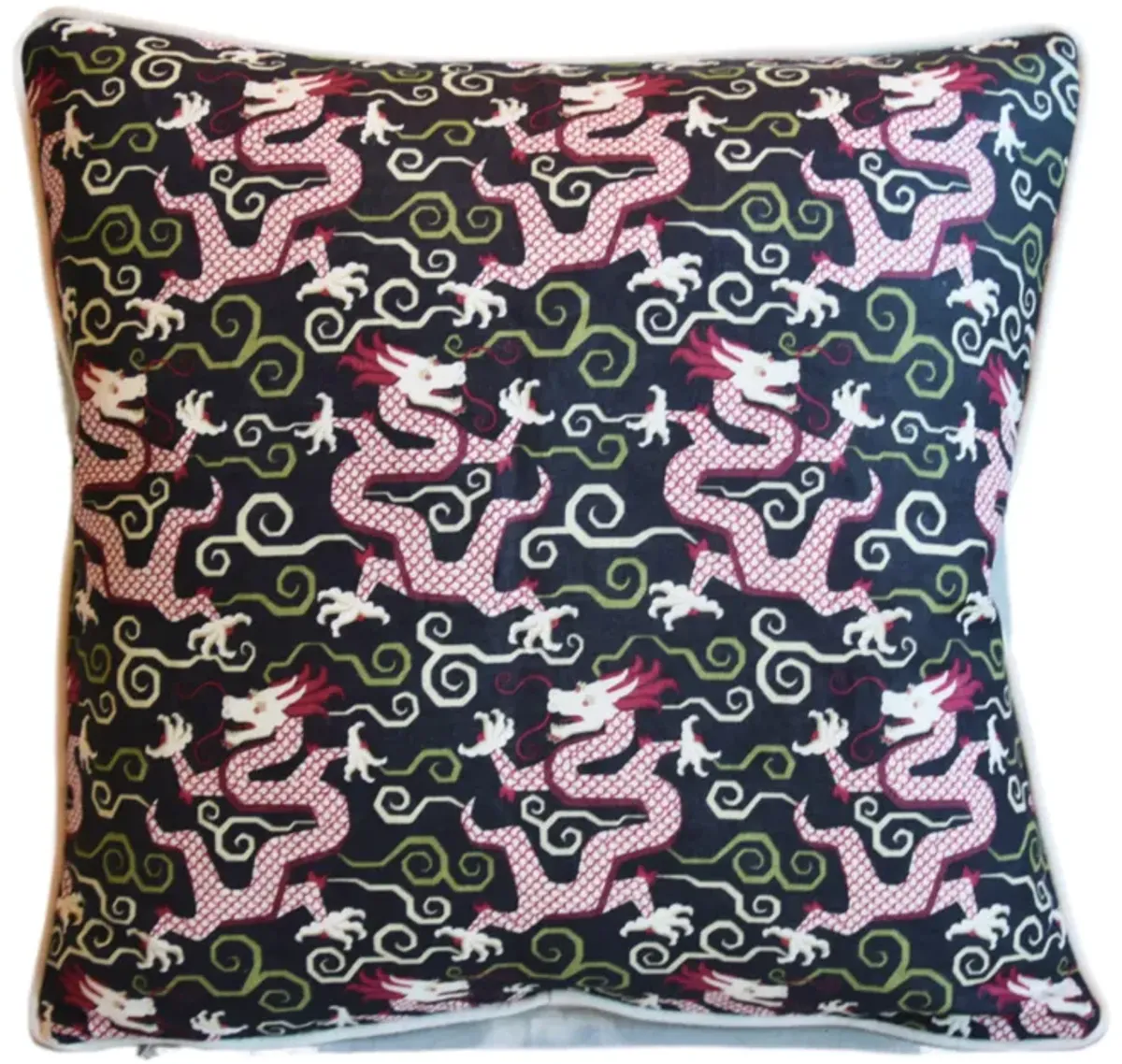 Schumacher Chinoiserie Dragons Pillow