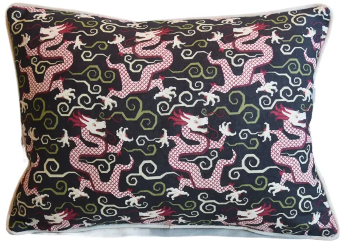 Schumacher Chinoiserie Dragons Pillow