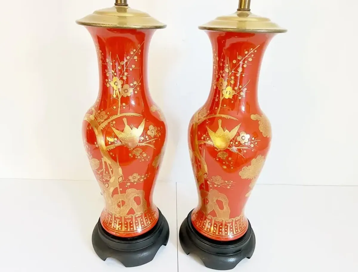 Midcentury Chinoiserie Lamps w/Shades - C the Light Interiors