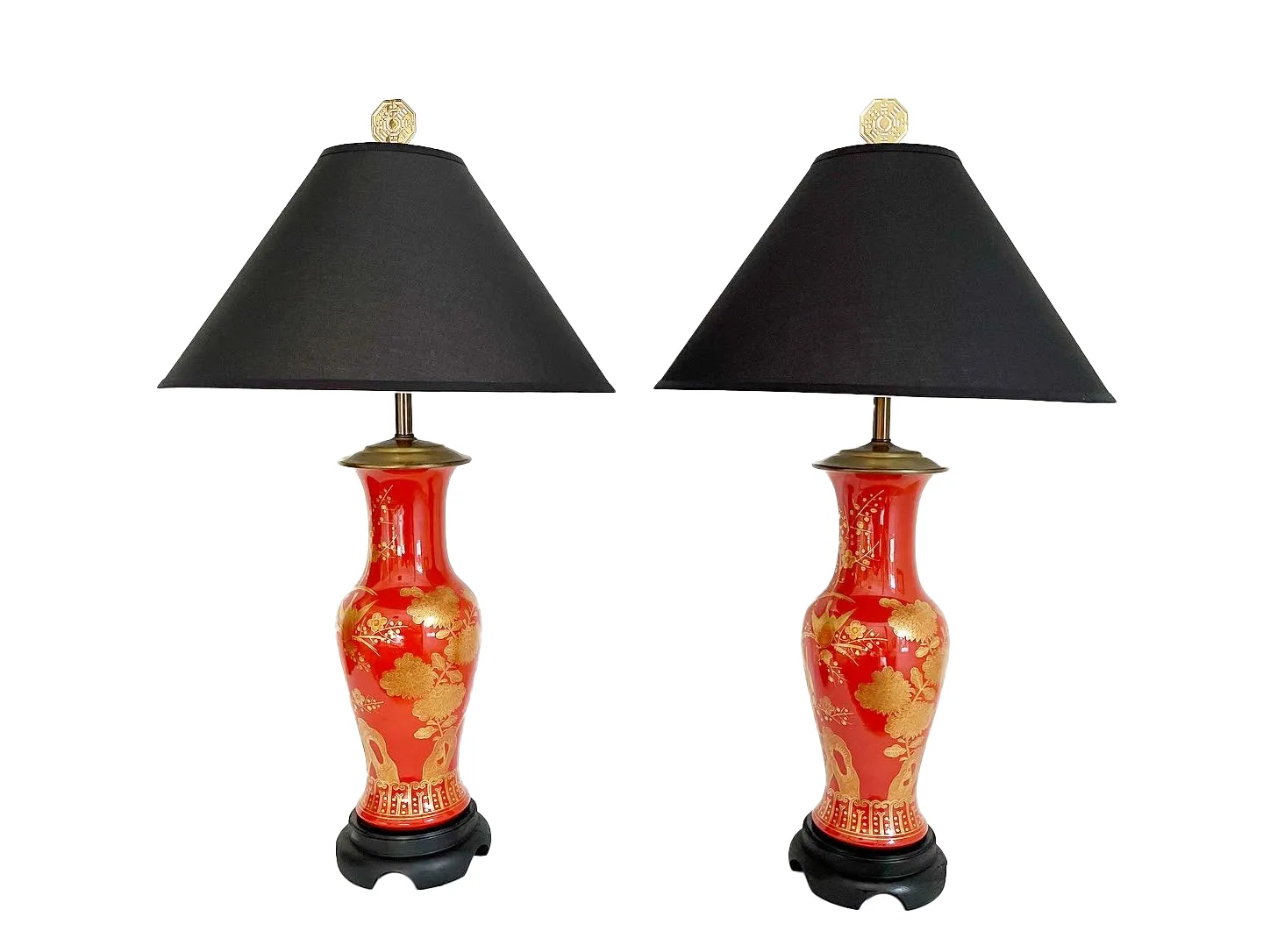 Midcentury Chinoiserie Lamps w/Shades - C the Light Interiors