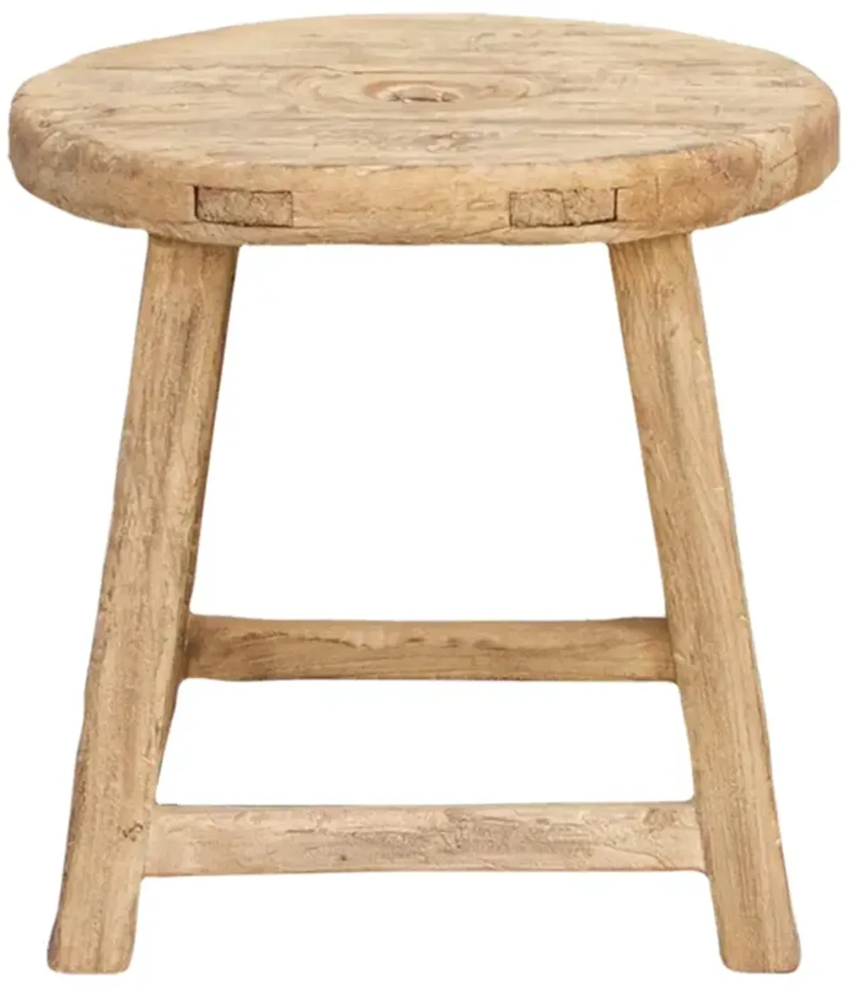 Charming Reclaimed Wood End Table - de-cor - Brown