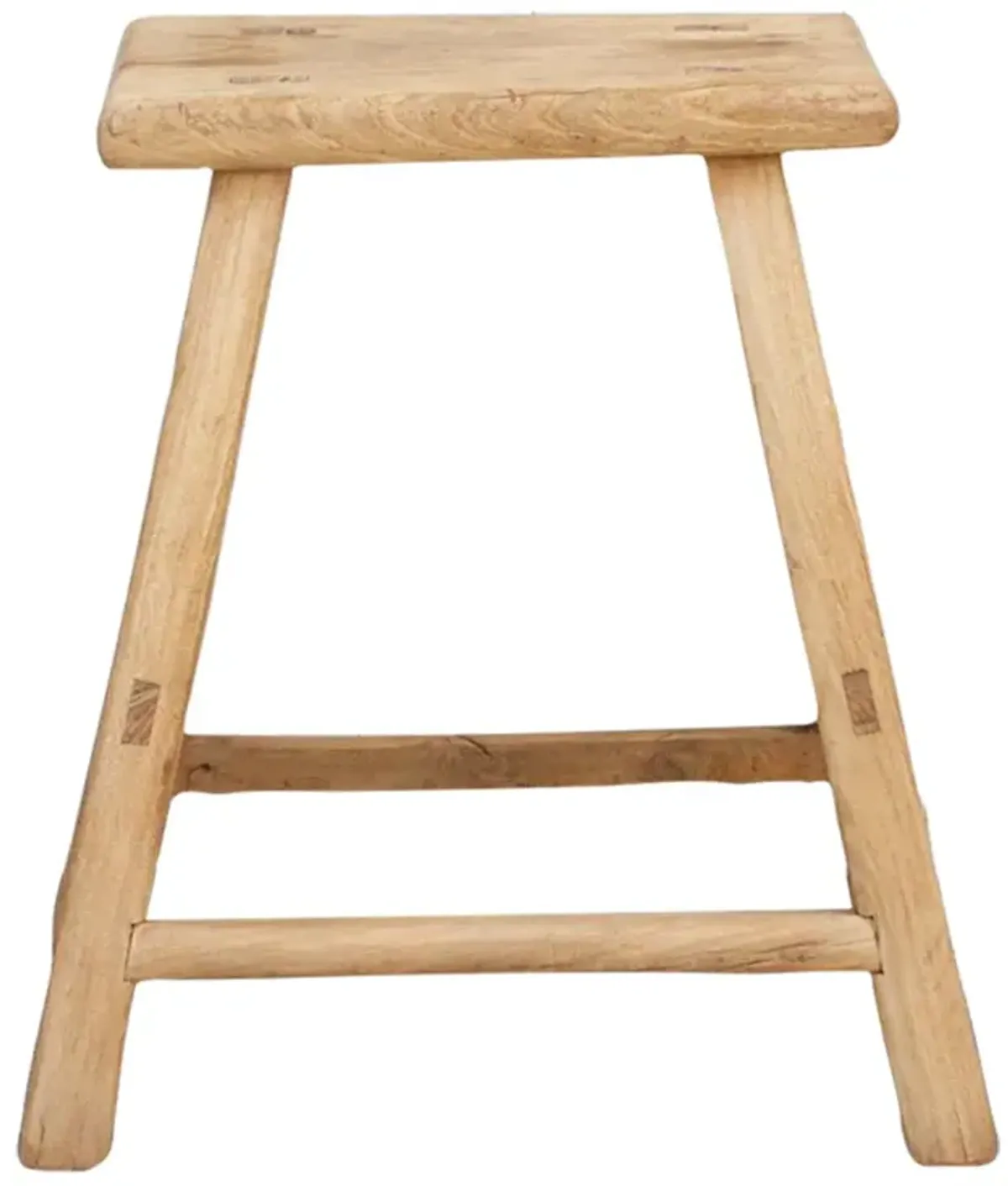 Rustic Farmhouse Wood Stool - de-cor - Brown