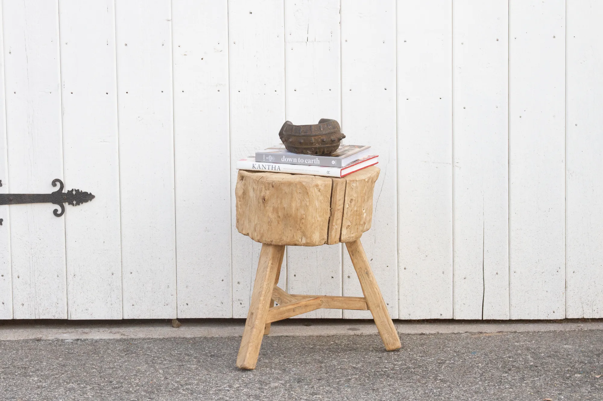 Thick Top Rustic Side Table - de-cor - Brown