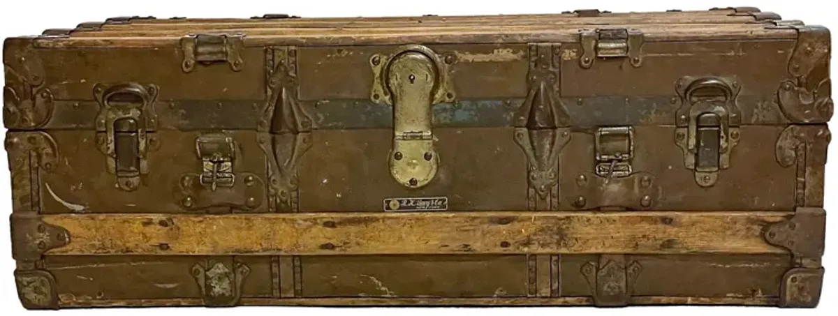 Antique Goldsmith & Son Traveling Trunk - Vermilion Designs - Brown