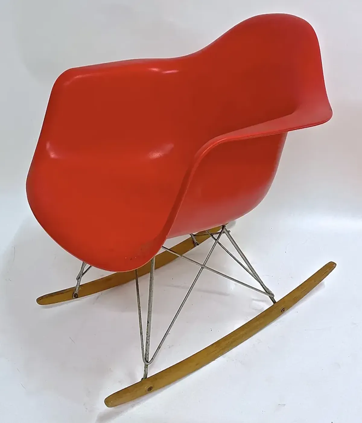 Mid-Century Eames Style Rocking Chair - Vermilion Designs - Red