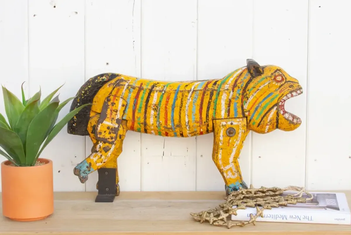 Bengal Tiger Wooden Carousel - de-cor