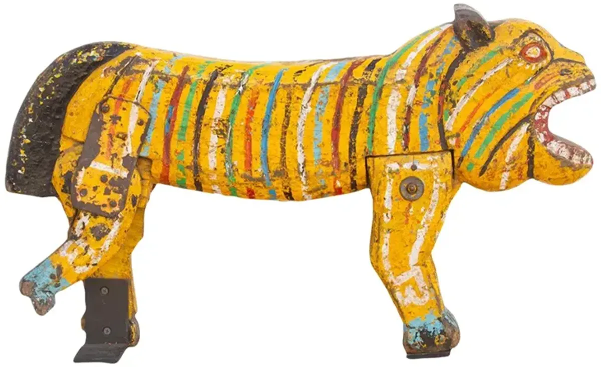 Bengal Tiger Wooden Carousel - de-cor