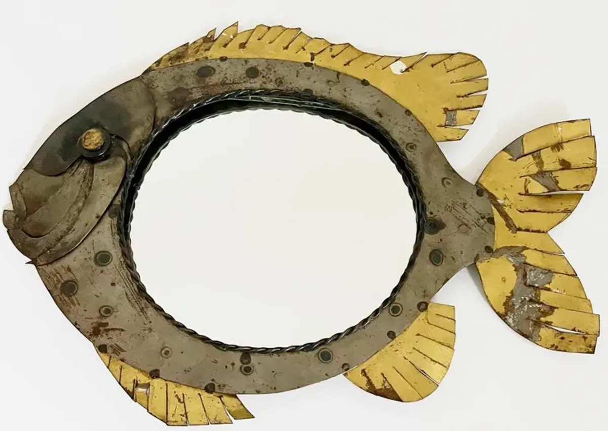 Midcentury Fish Mirror - C the Light Interiors - Gold