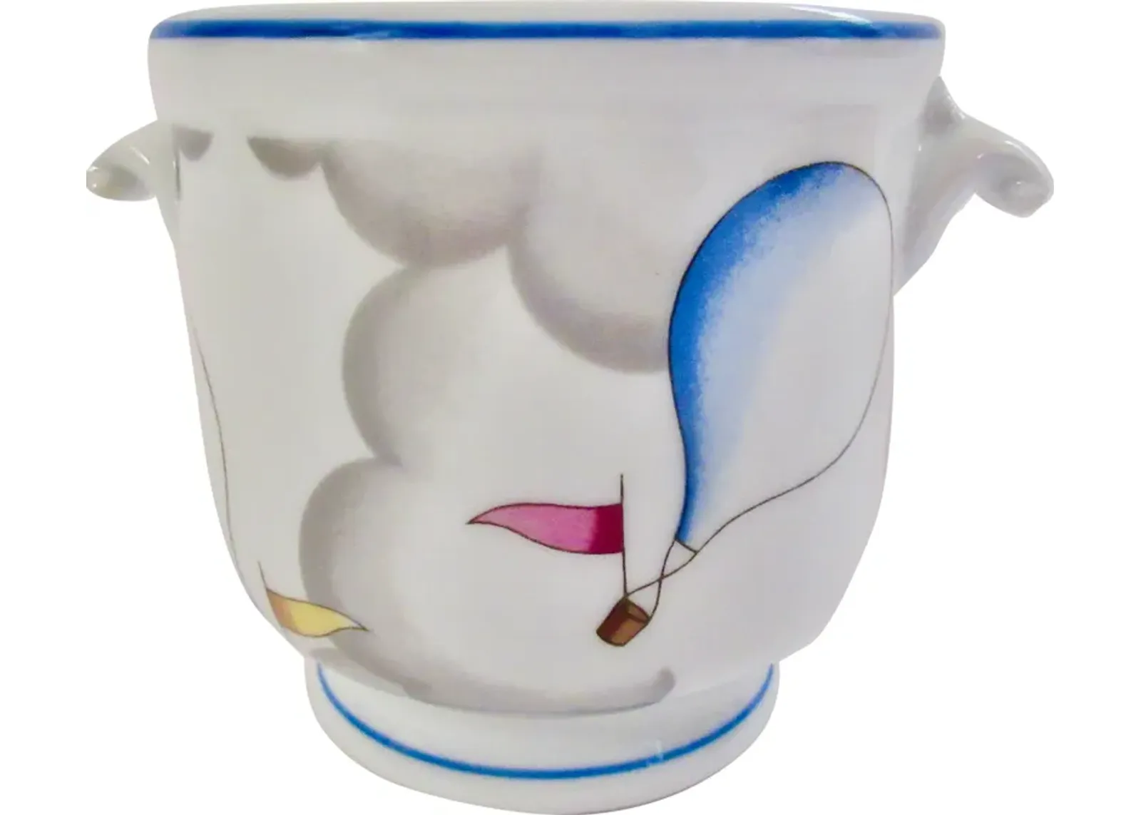 Ginori Gio Ponti Cachepot - The Emporium Ltd. - Blue