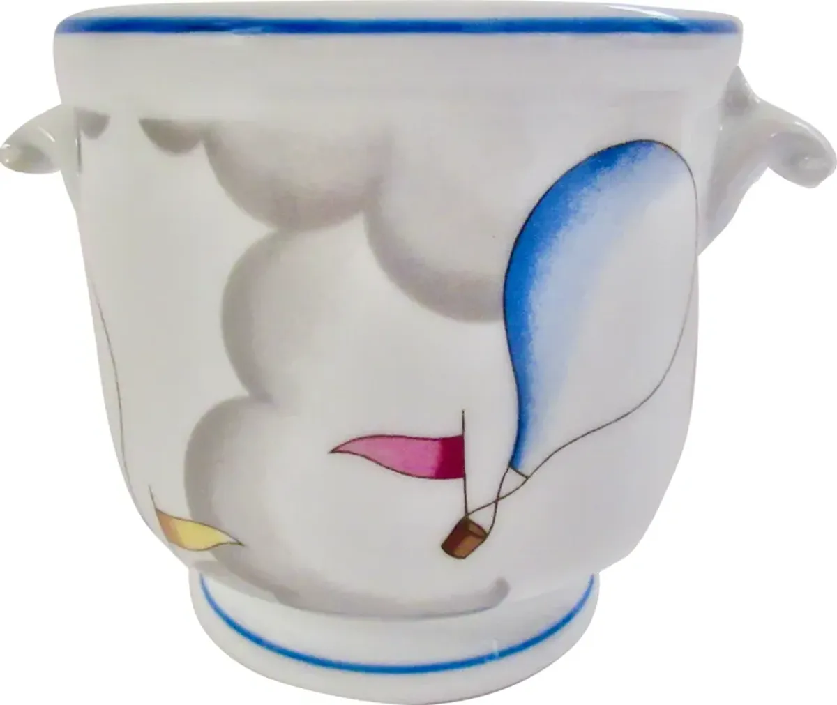 Ginori Gio Ponti Cachepot - The Emporium Ltd. - Blue