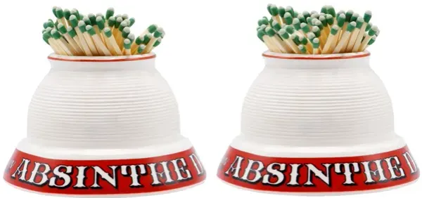 Absinthe Dicharry Match Strikers - a Pair - Interesting Things - Red