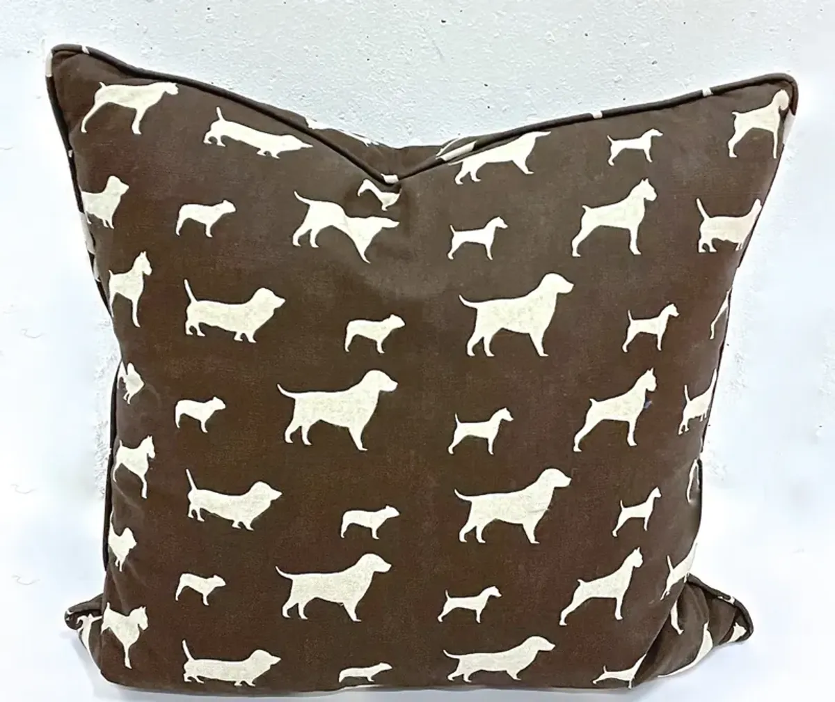 Dog Silhouette Pattern Pillows - PR - Vermilion Designs