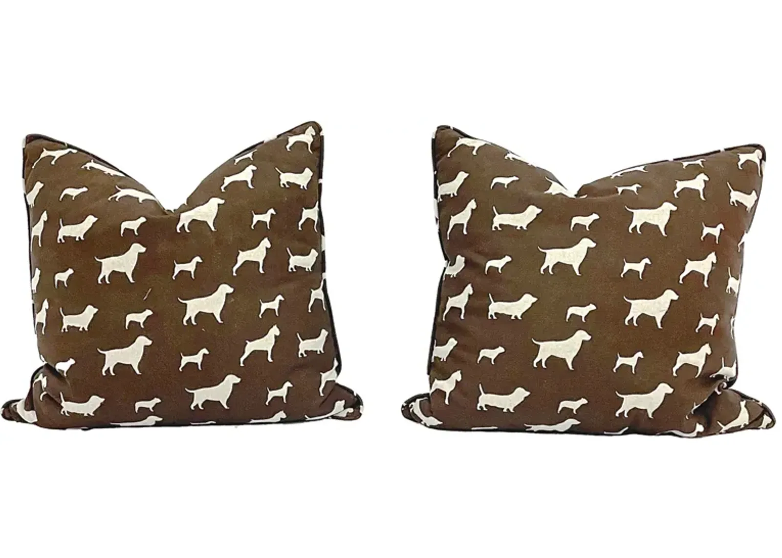 Dog Silhouette Pattern Pillows - PR - Vermilion Designs