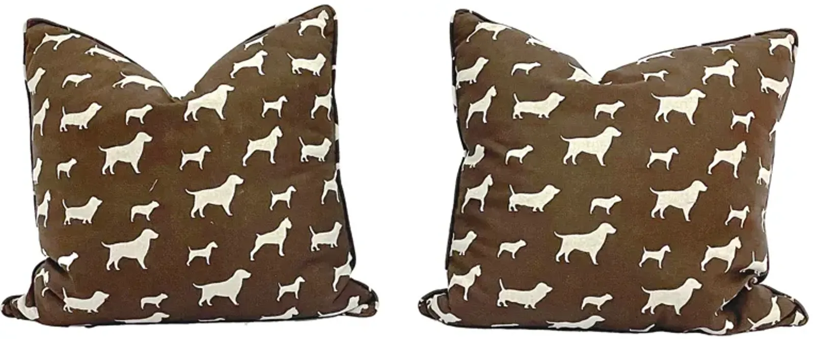 Dog Silhouette Pattern Pillows - PR - Vermilion Designs