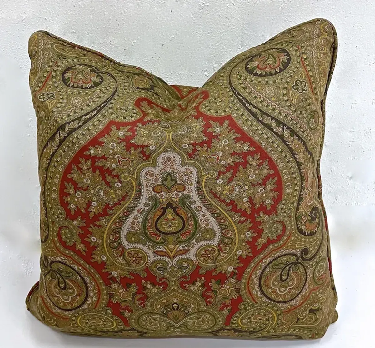 Antique Challis Paisley Pillows - PR - Vermilion Designs