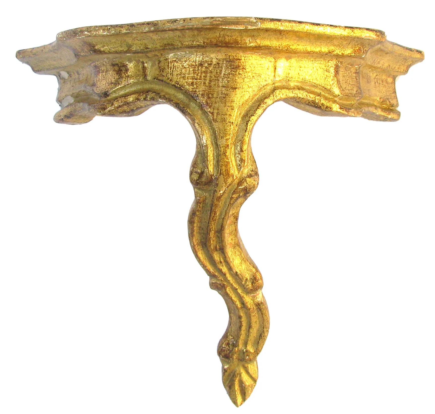 Italian Florentine Wall Bracket / Shelf - Chez Vous - Gold