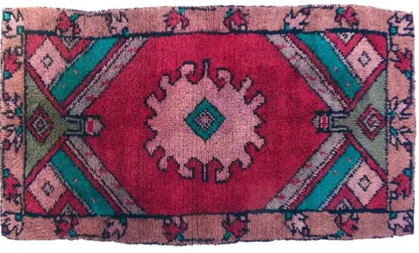 1970s Anatolian Rug - 2'8" x 6'5" - Habibi Imports - Red - Red