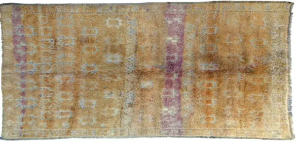 Camel Beni Mguild Rug - 5'6 x 9' - Habibi Imports - Yellow - Yellow