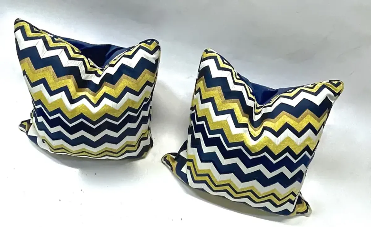 Custom Chevron Style Pillows,PR - Vermilion Designs