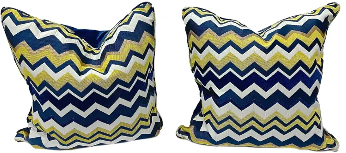 Custom Chevron Style Pillows,PR - Vermilion Designs