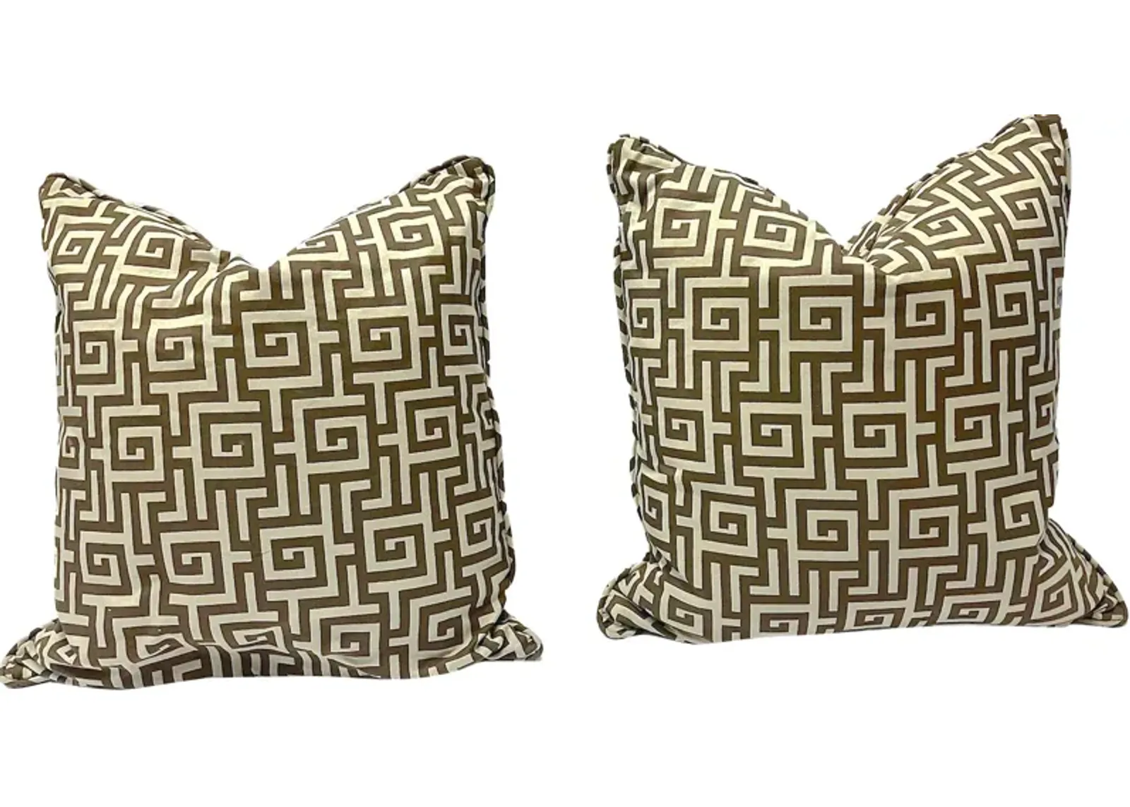 Greek Key Style Geometric Pillows - PR - Vermilion Designs