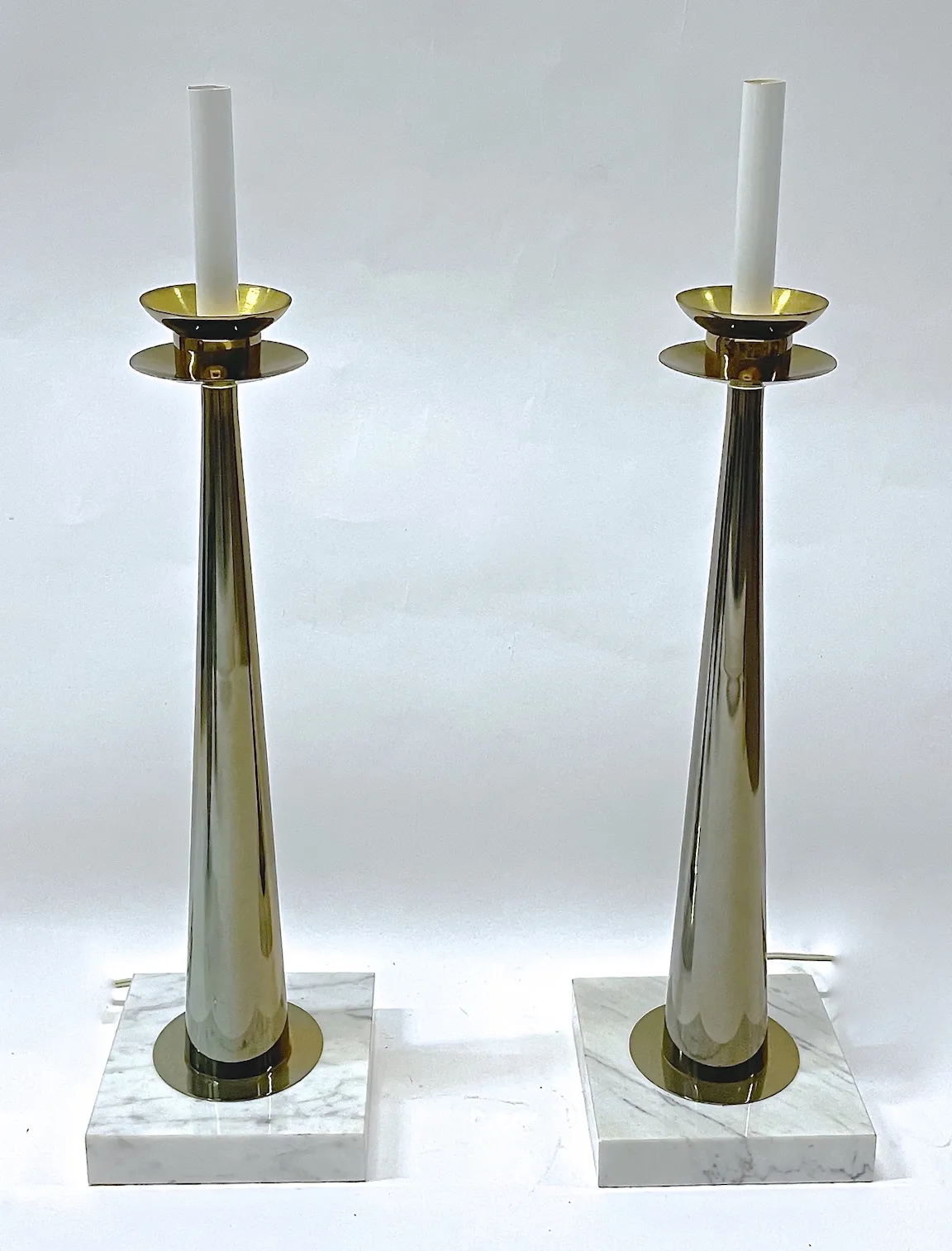 Tommi Parzinger Greek Key Lamps - PR - Vermilion Designs - Brown