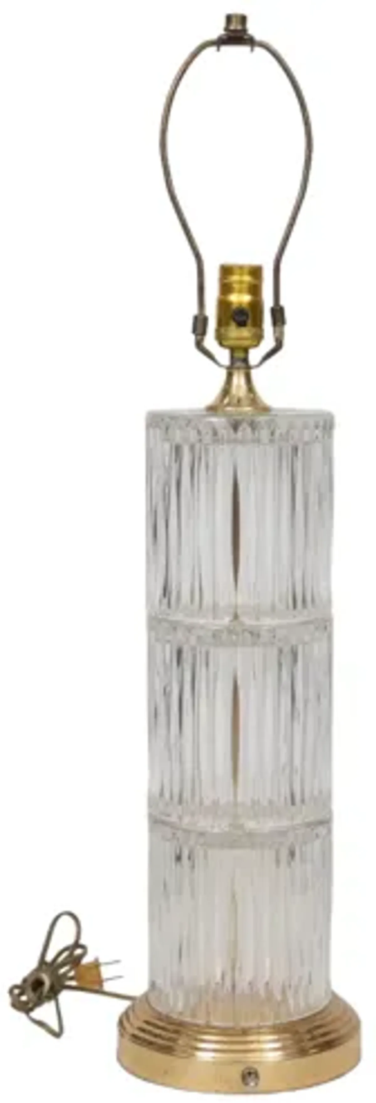 Sculptural Glass & Brass Table Lamp - Interesting Things