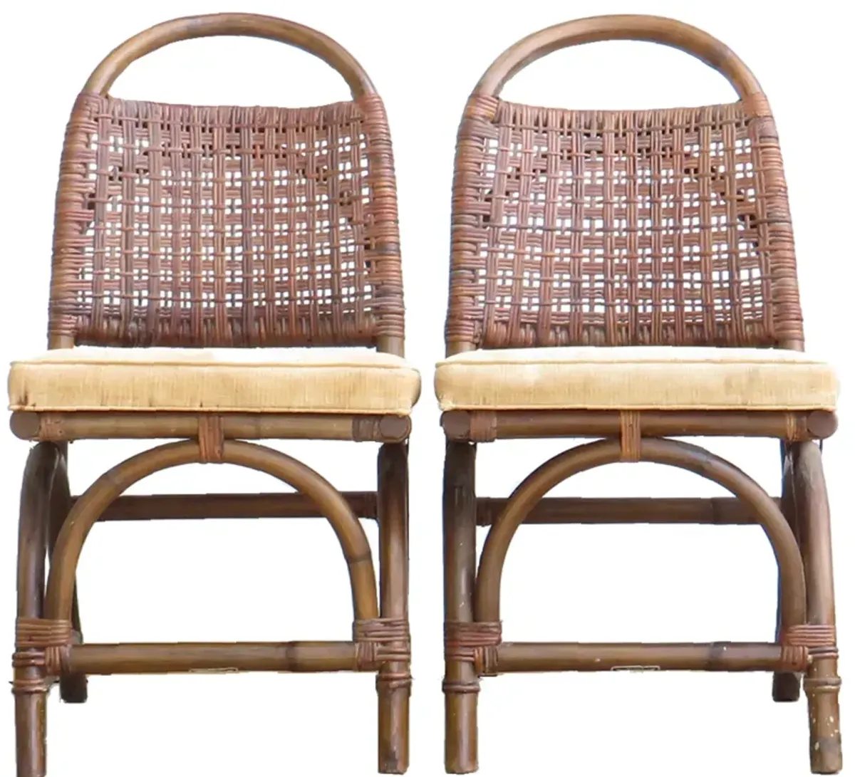 Vintage Calif-Asia Bamboo & Cane Chairs - Chez Vous - Brown