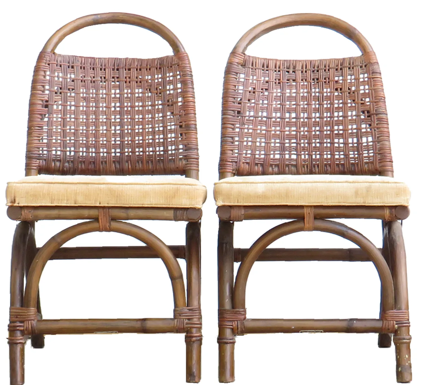 Vintage Calif-Asia Bamboo & Cane Chairs - Chez Vous - Brown