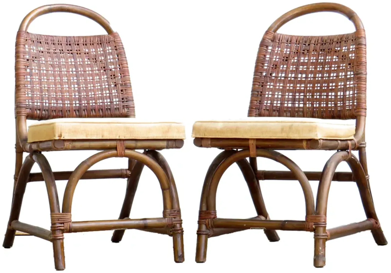 Vintage Calif-Asia Bamboo & Cane Chairs - Chez Vous - Brown