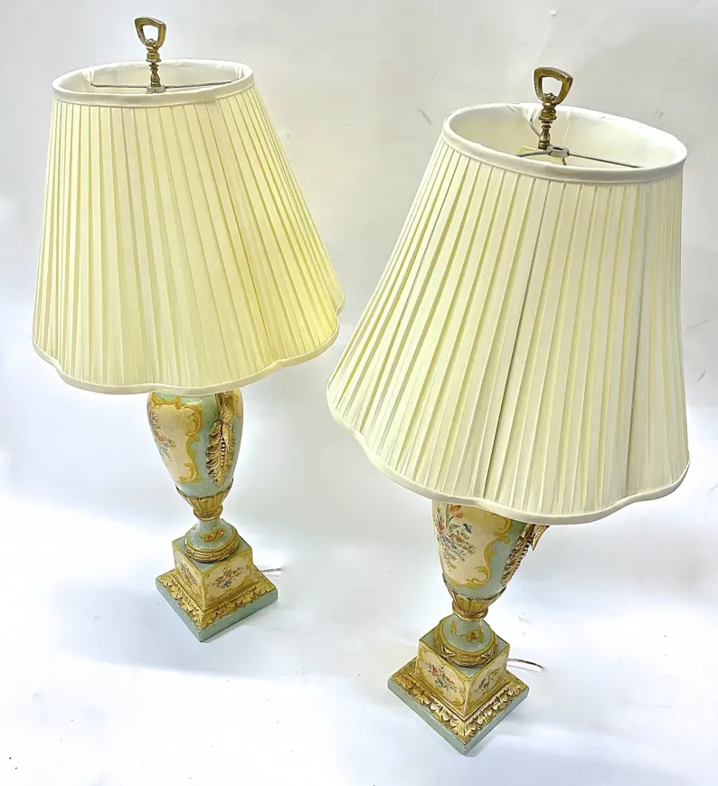 Venetian Style Floral & Swan Lamps - PR - Vermilion Designs