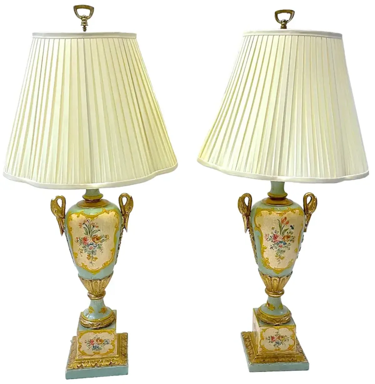 Venetian Style Floral & Swan Lamps - PR - Vermilion Designs