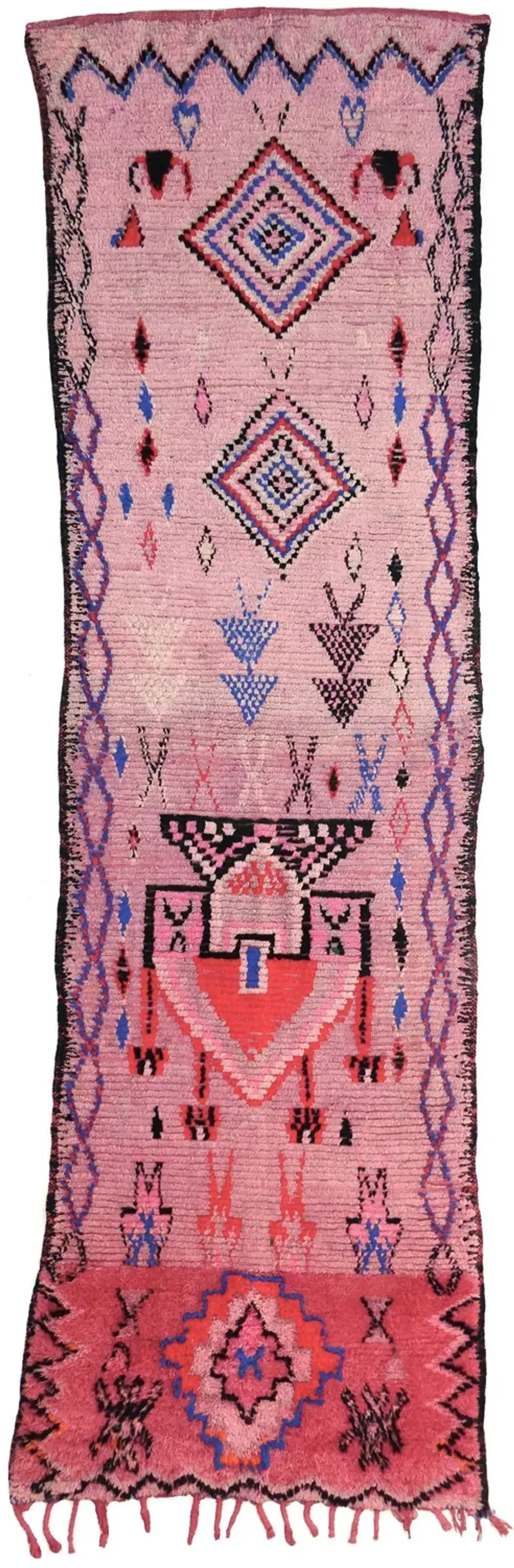 1970's Berber Tribal Runner - Habibi Imports - Pink