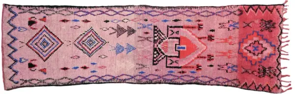 1970's Berber Tribal Runner - Habibi Imports - Pink