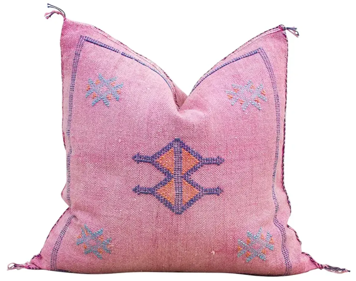 Thulian Moroccan Silk Rug Pillow - de-cor