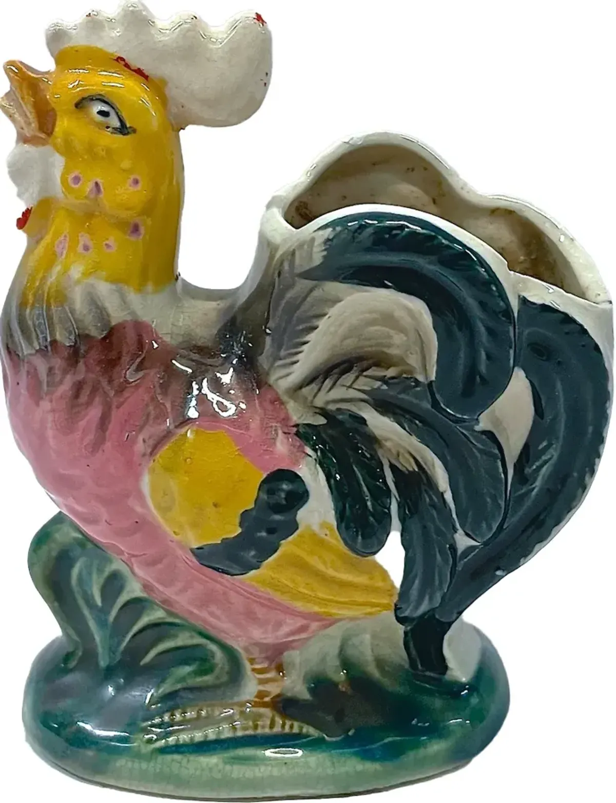 Small Antique Chicken Cachepot - Vermilion Designs - Black