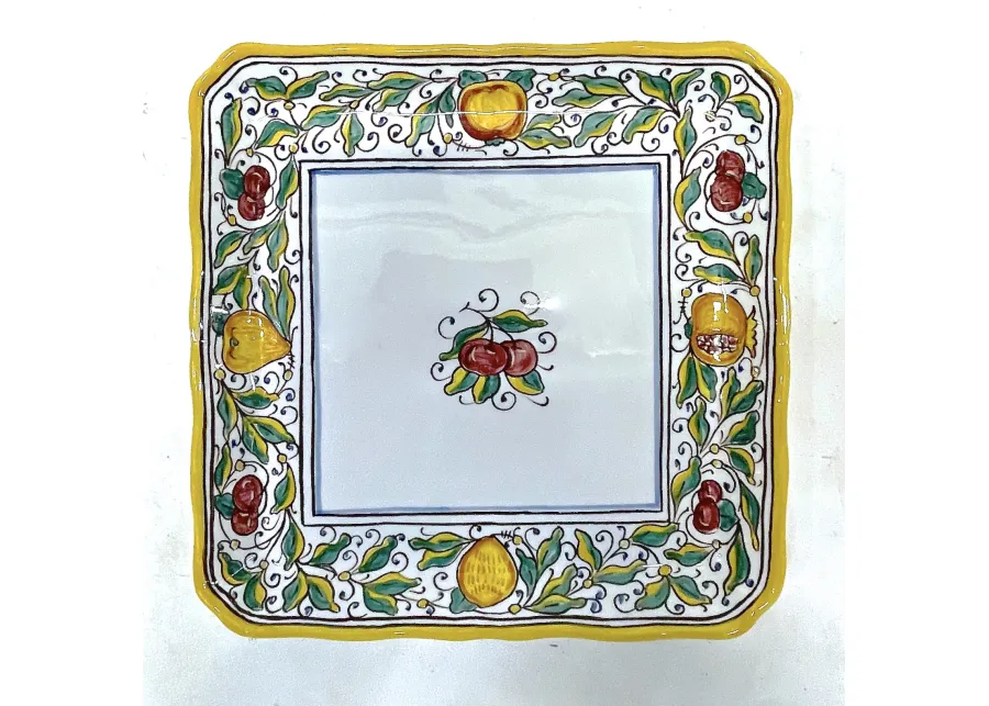 Vintage Deruta Ceramic Fruit Wall Plaque - Vermilion Designs - Yellow