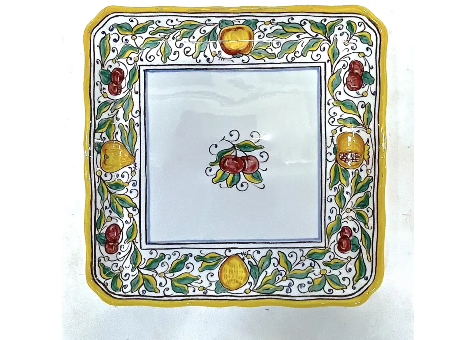 Vintage Deruta Ceramic Fruit Wall Plaque - Vermilion Designs - Yellow