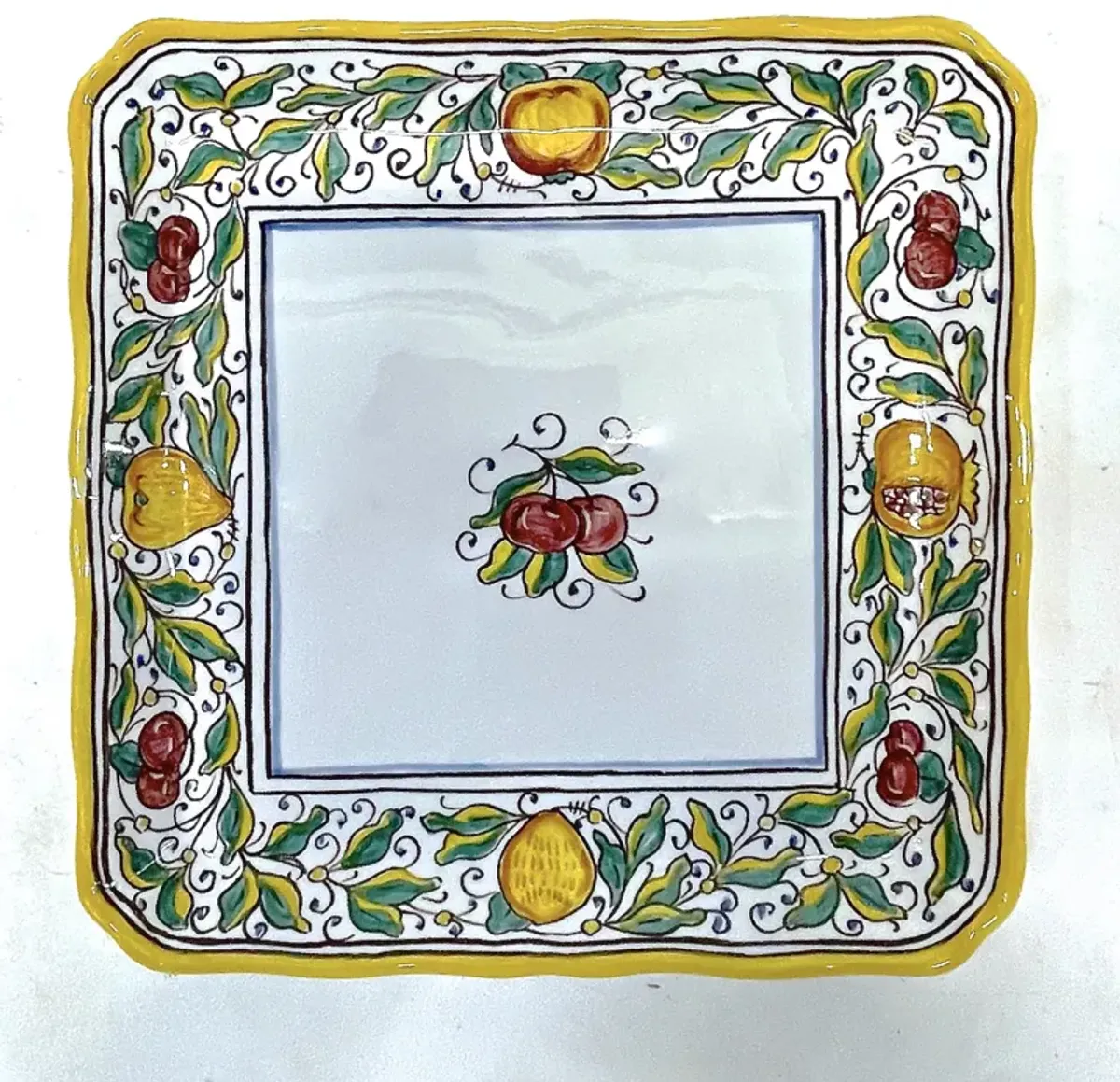 Vintage Deruta Ceramic Fruit Wall Plaque - Vermilion Designs - Yellow